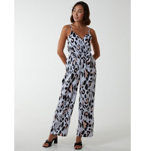 Leopard Belted Jumpsuit