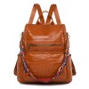 Faux Leather Laptop Backpack Women's