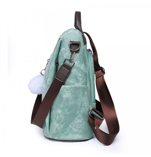 Theft Proof Leather Backpack